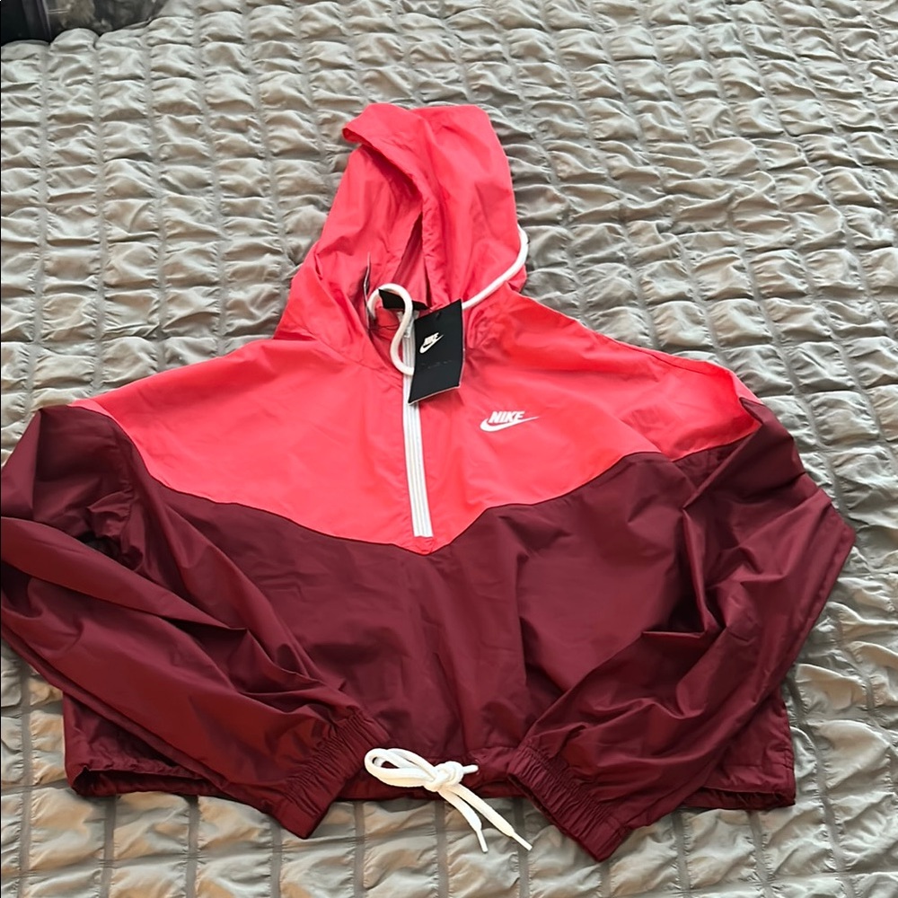 Nike Two-Tone Red and Burgundy Jacket